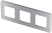 Рамка универсальная Legrand Inspiria 3-м. алюминий картинка